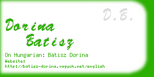 dorina batisz business card